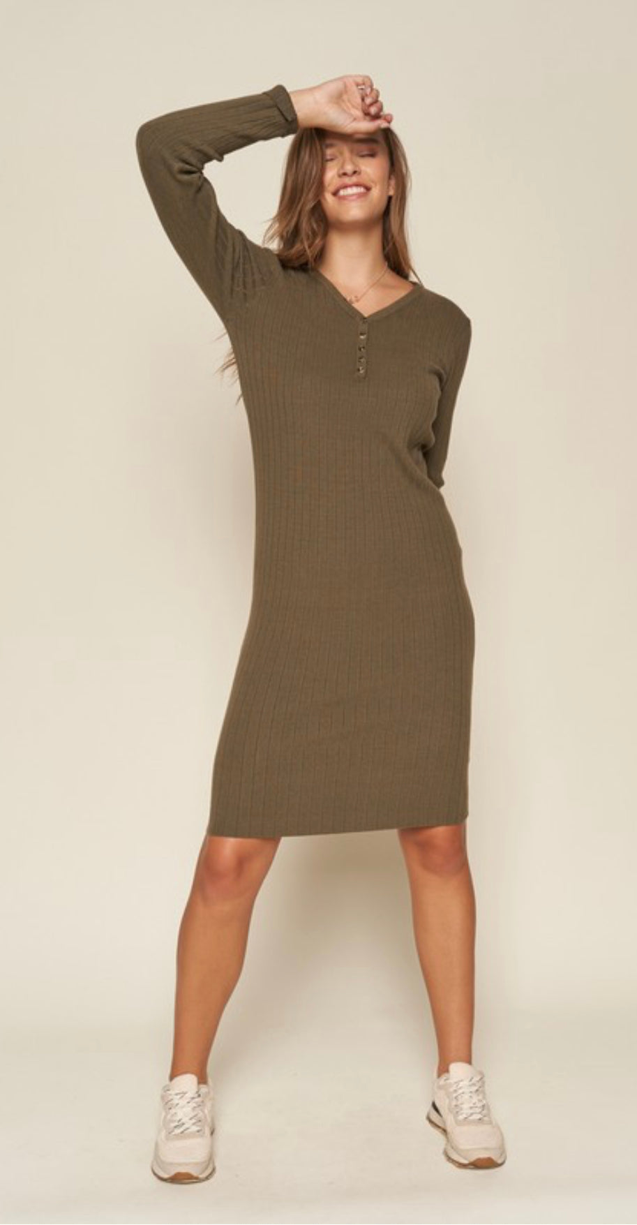 Henley Sweater Dress