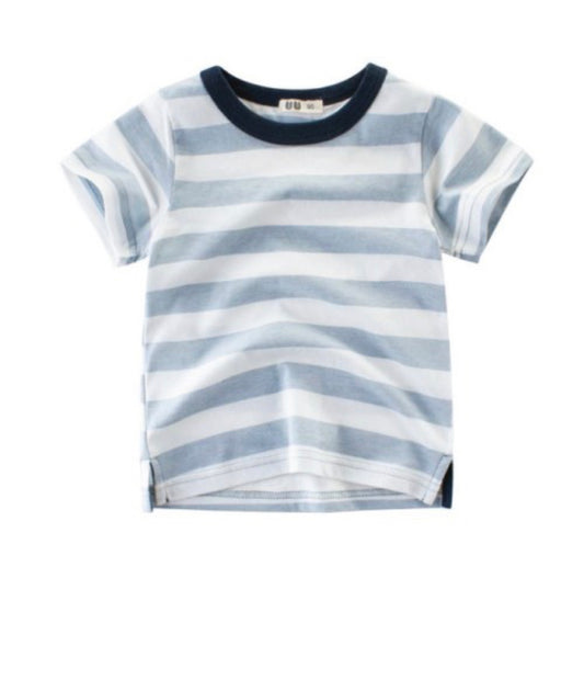 Sky Blue Striped Tee