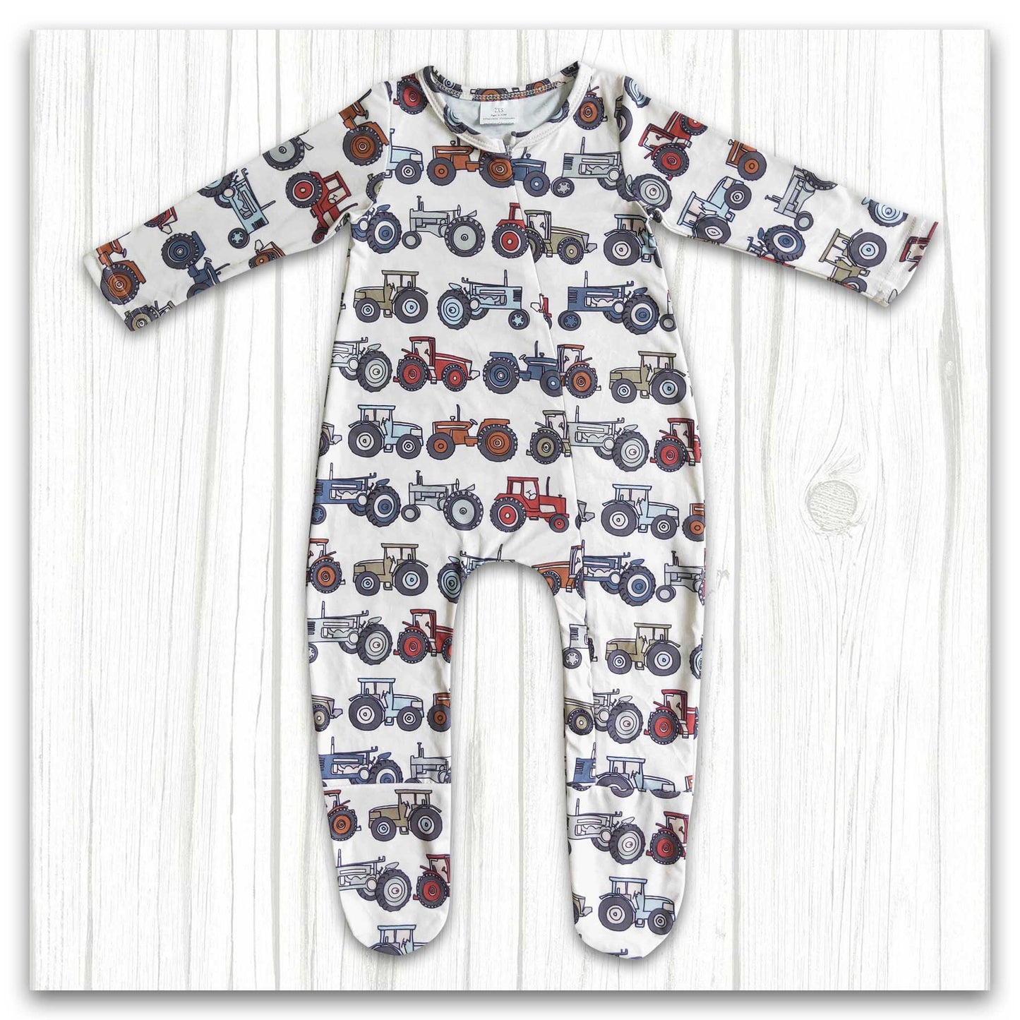 Tractor Footed pajama